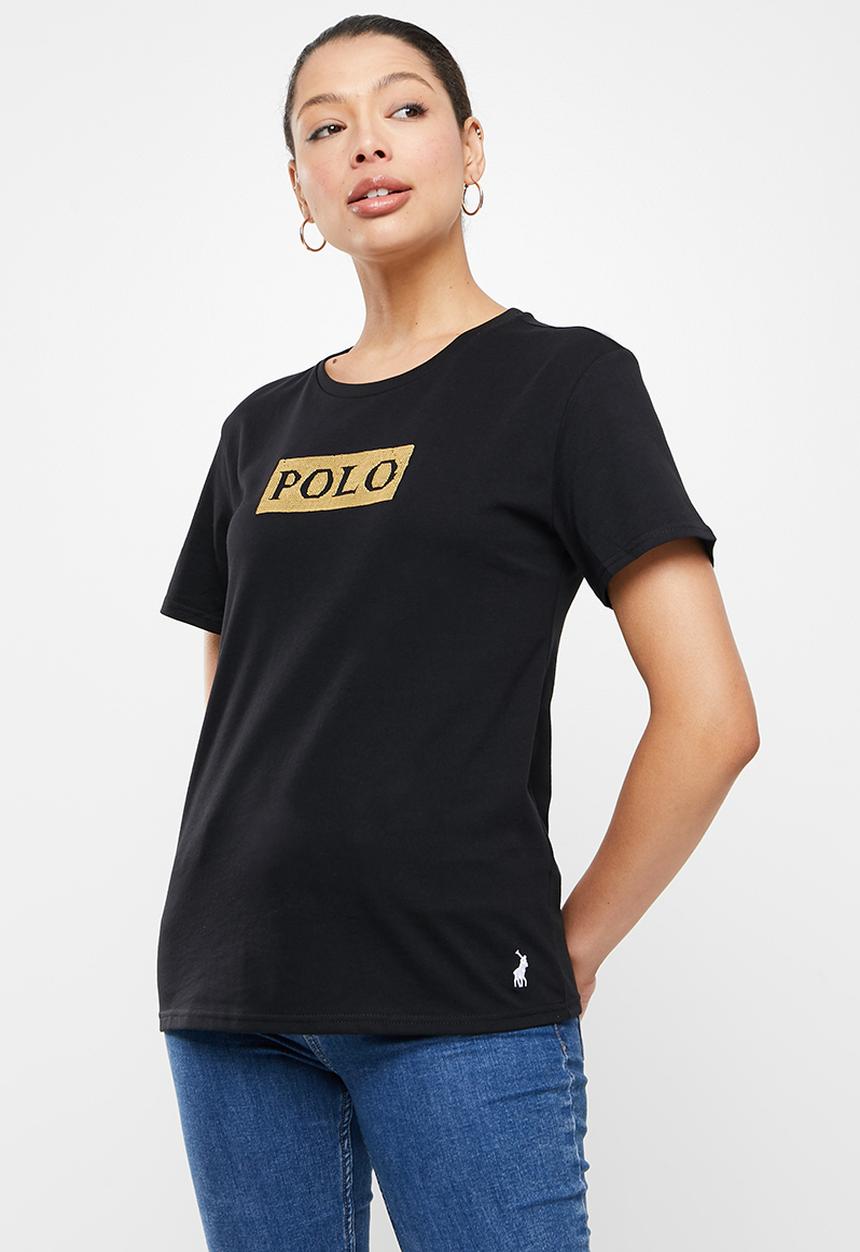 POLO - Jo short sleeve sequin t-shirt - black