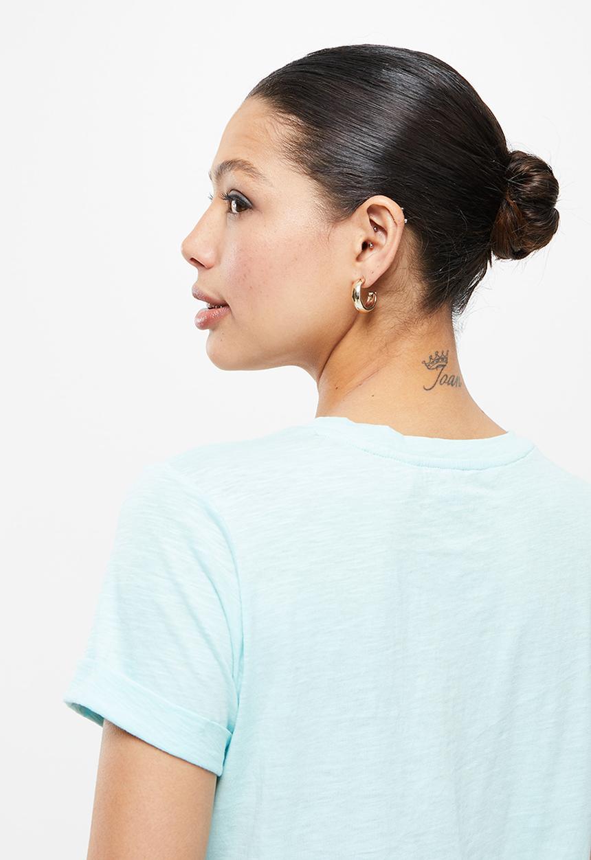 GUESS - Eco classic logo tee - marseille blue