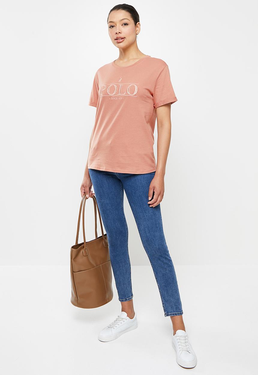 POLO - Crystal short sleeve tonal logo t-shirt - blush
