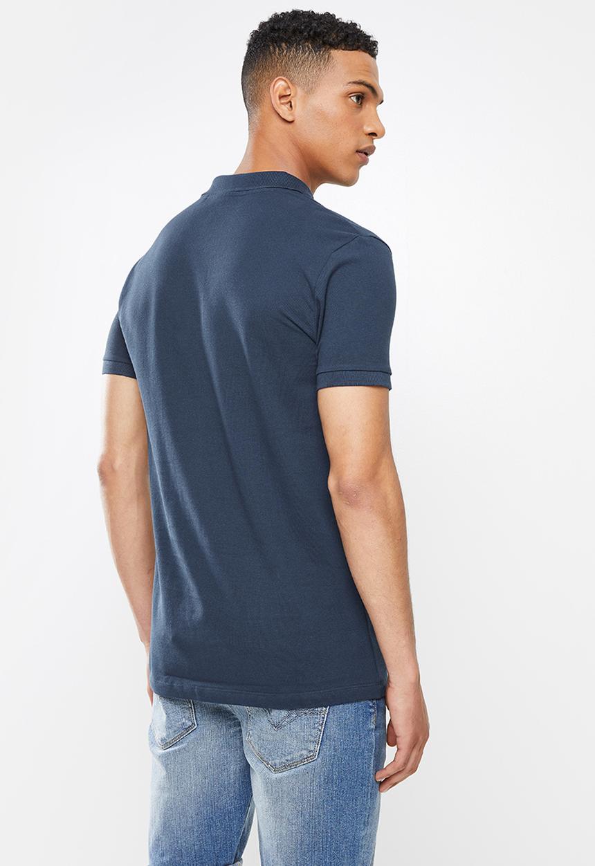 GUESS - Guess man rep short sleeve polo - voyer blue