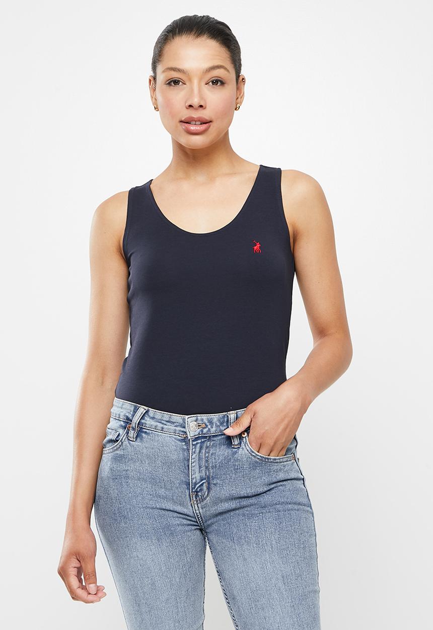 POLO - Sleeveless athletic racer back t-shirt - navy