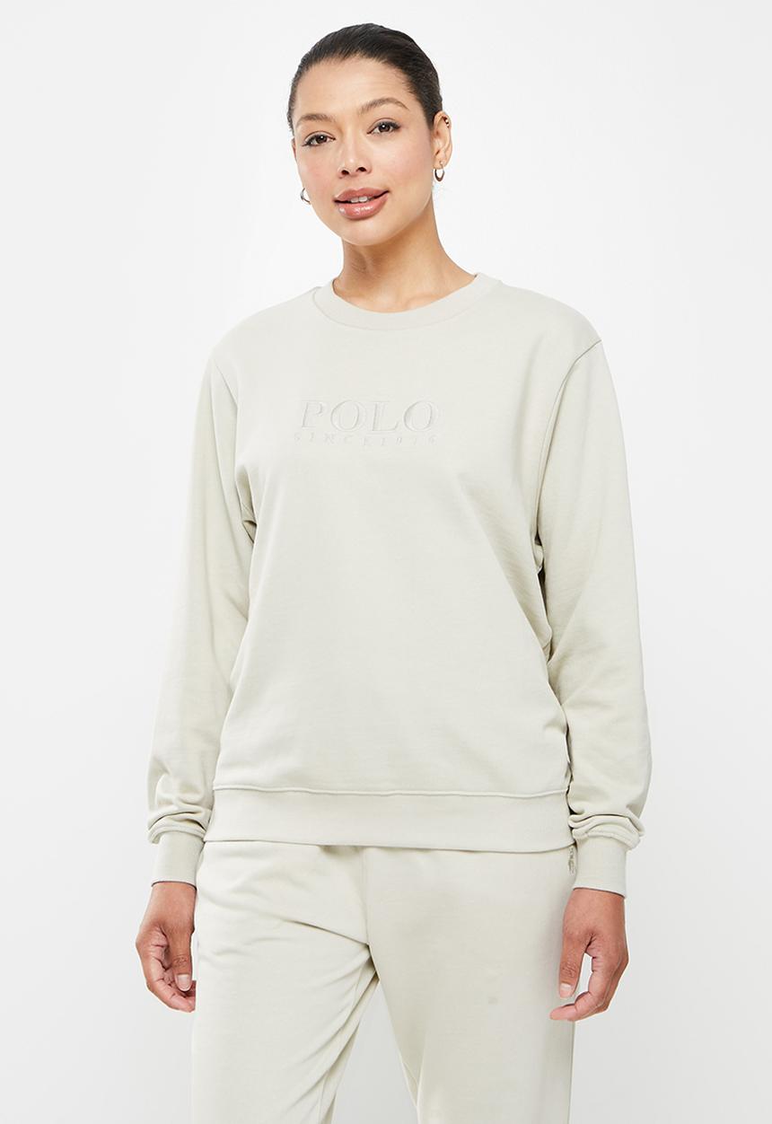 POLO - Tracey logo sweat top - stone