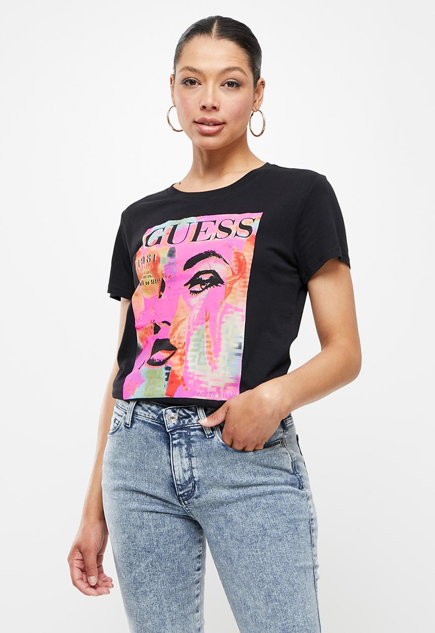 GUESS - Cover girl tee - jet black