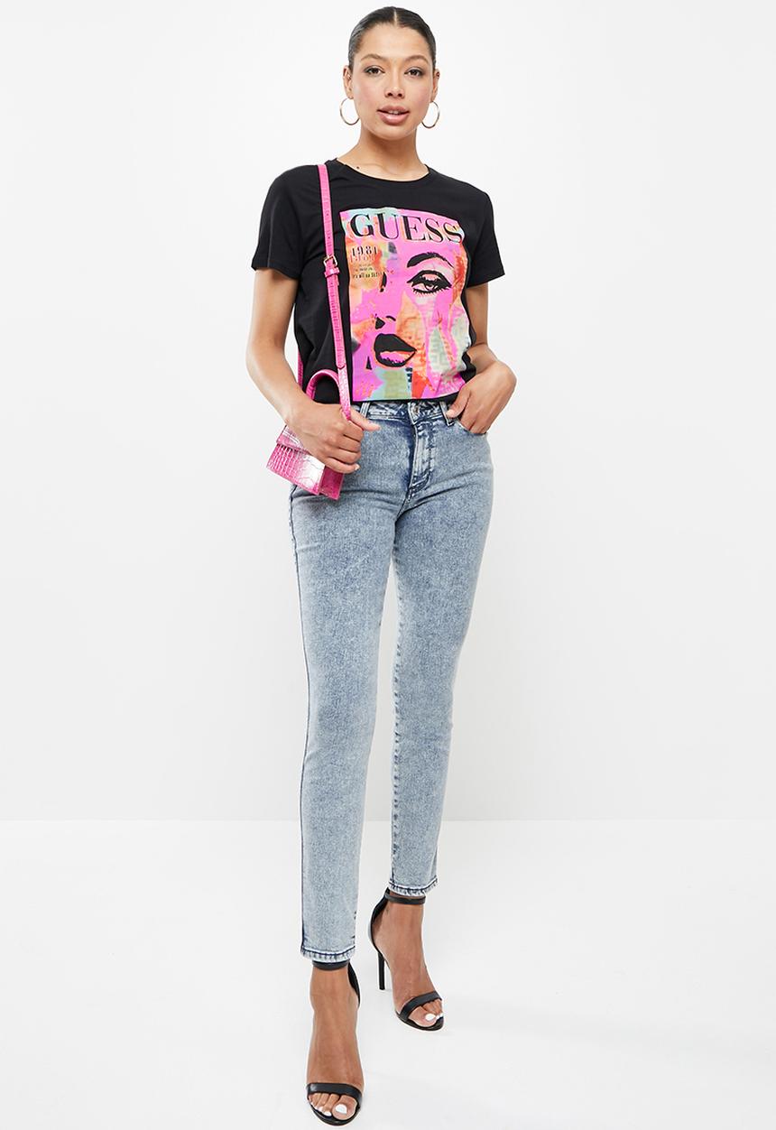GUESS - Cover girl tee - jet black