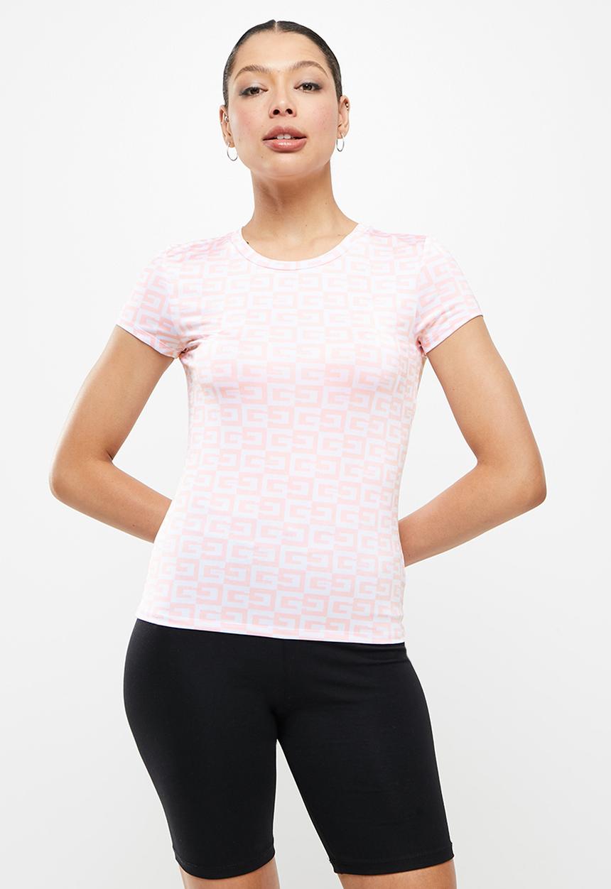 GUESS - Checked tee - pink guess check