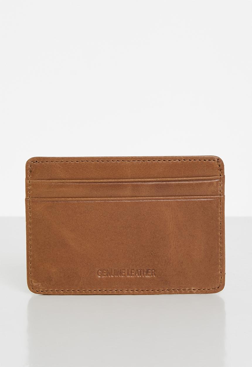 JEEP - Leather cardholder - tan