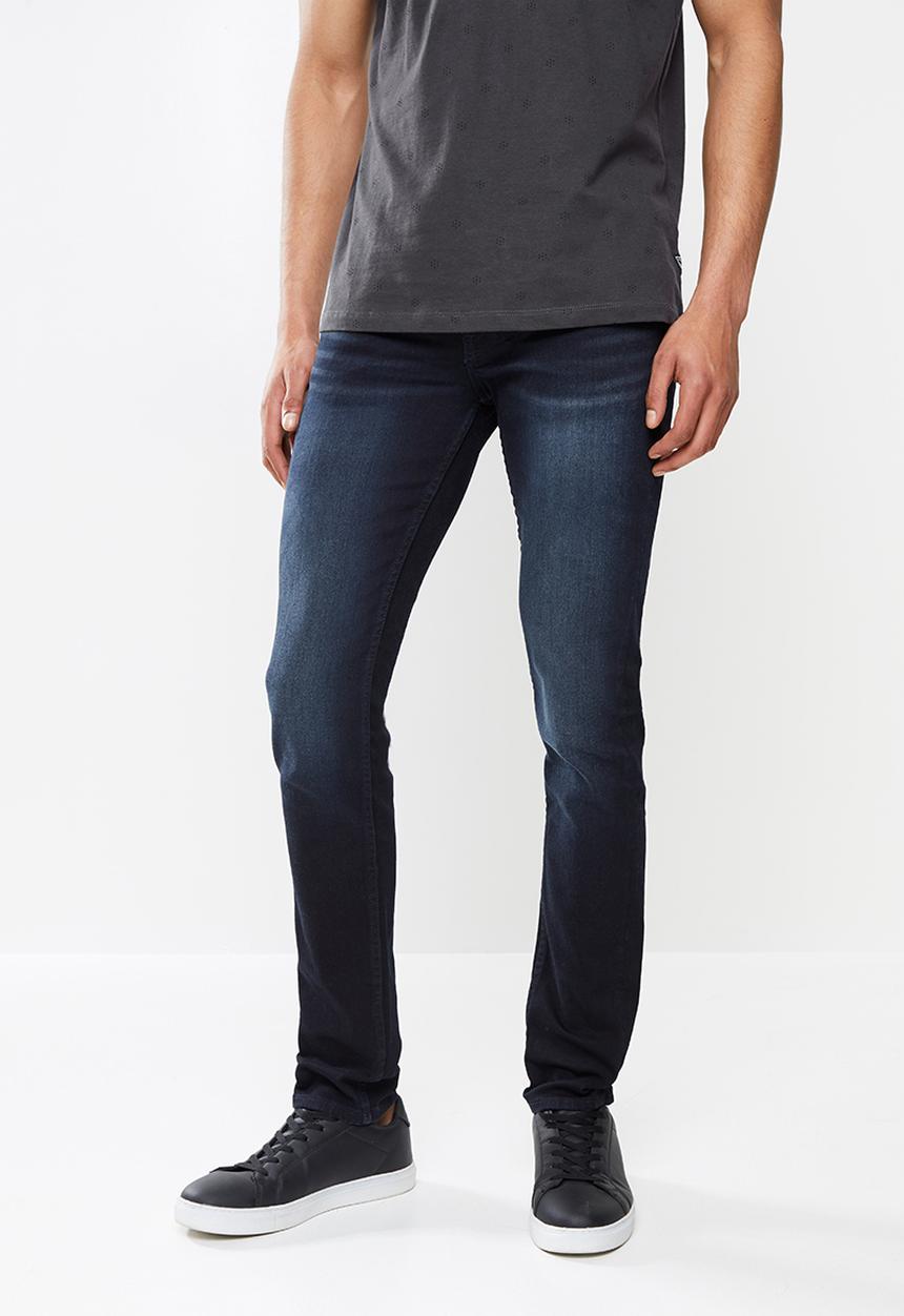 GUESS - Lanewood wash skinny jeans  - blue