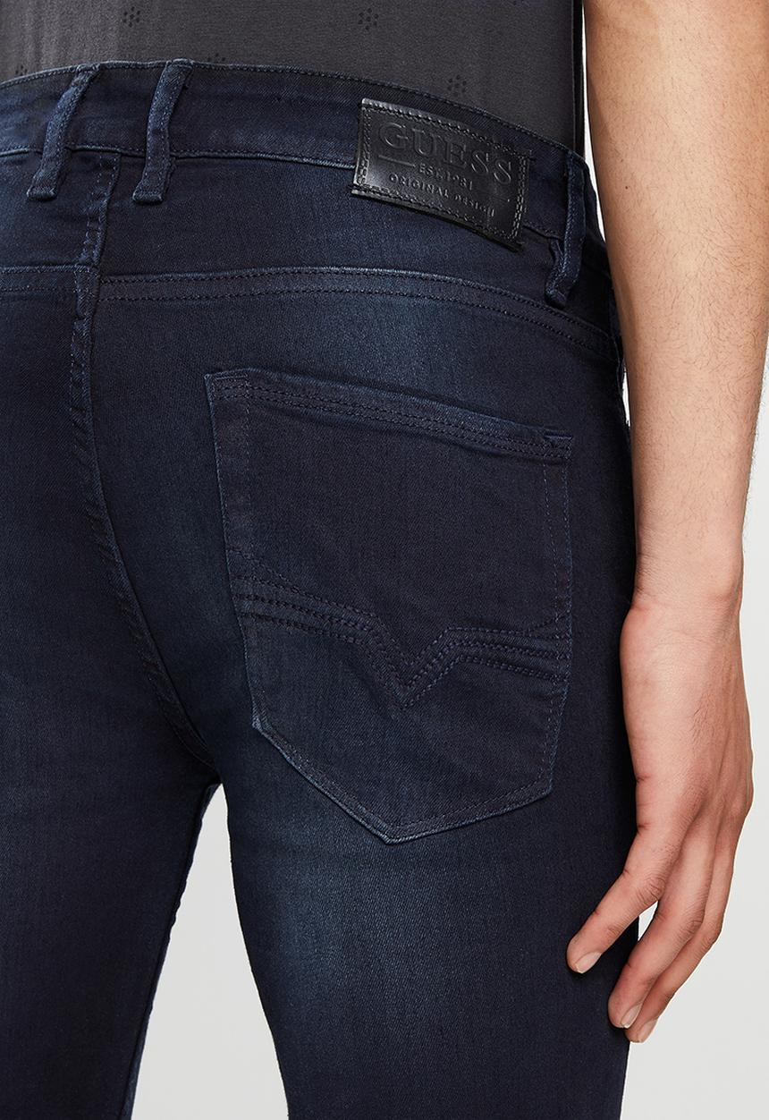 GUESS - Lanewood wash skinny jeans  - blue