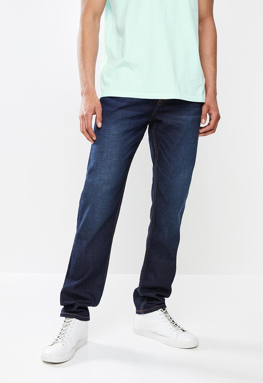 GUESS - Nightshade wash athletic taper jeans - black-blue