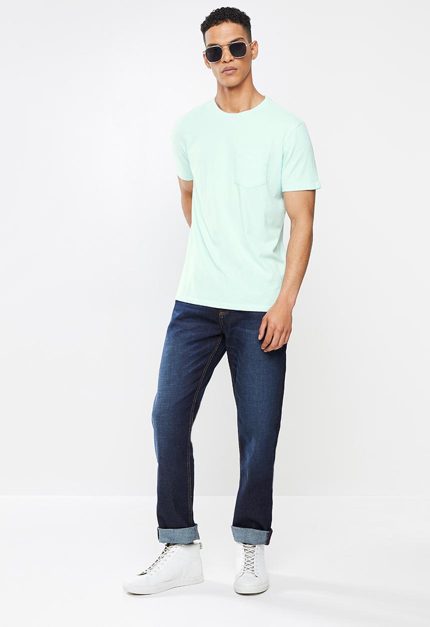 GUESS - Nightshade wash athletic taper jeans - black-blue