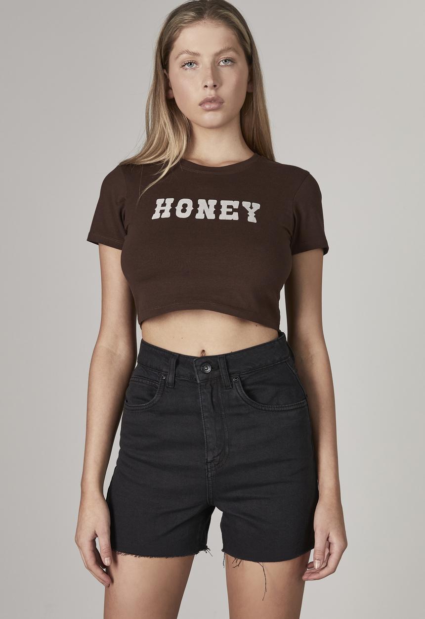 Factorie - High rise relaxed denim short - thrift black