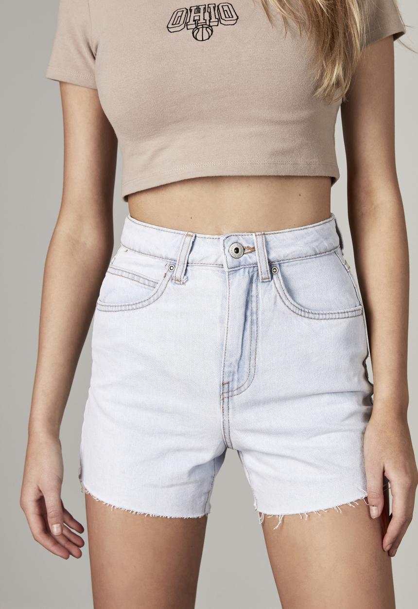 Factorie - High rise relaxed denim short - zen blue