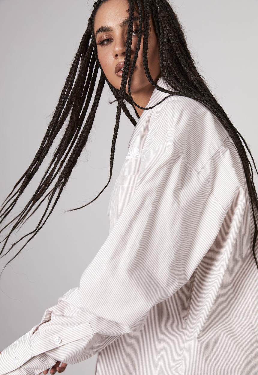 Factorie - Long sleeve woven shirt - neutral & white 