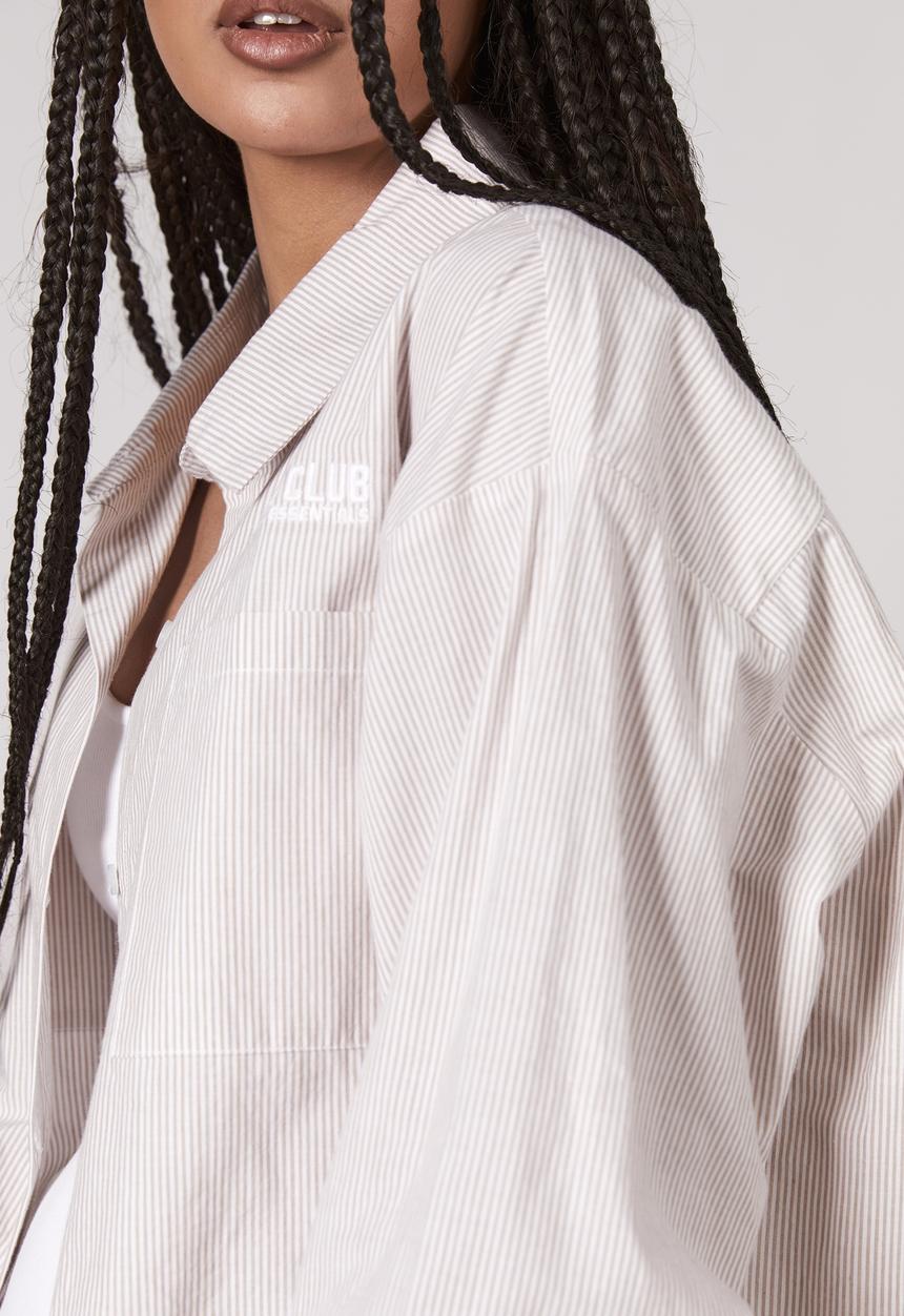 Factorie - Long sleeve woven shirt - neutral & white 