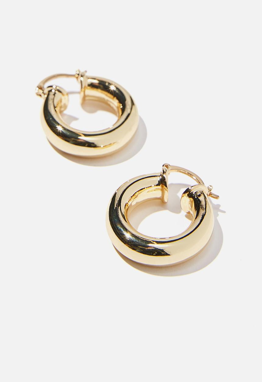 Rubi - Premium mid hoop - gold plated tube