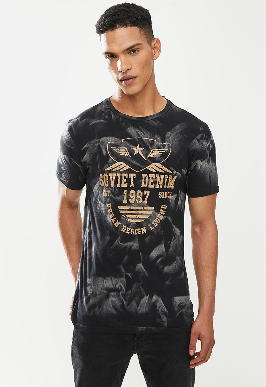 SOVIET - M richter short sleeve fashion tee  - black