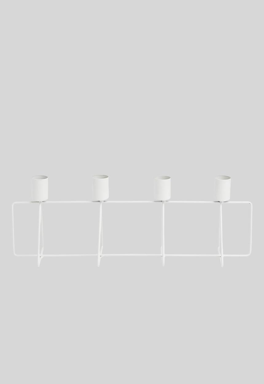 Present Time - Candle holder 4 in a row - white 