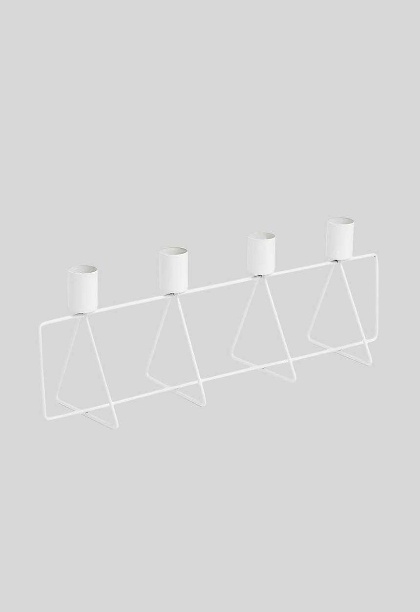 Present Time - Candle holder 4 in a row - white 
