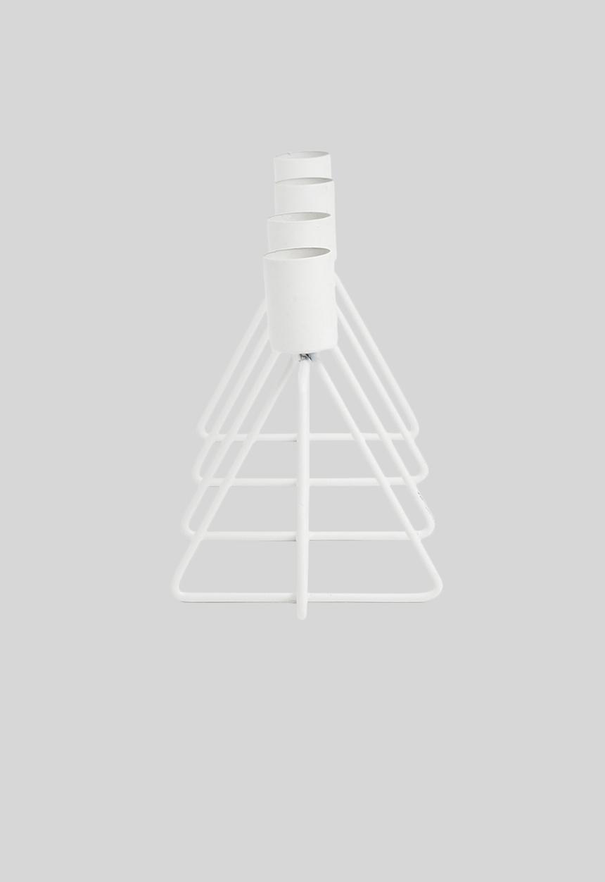 Present Time - Candle holder 4 in a row - white 