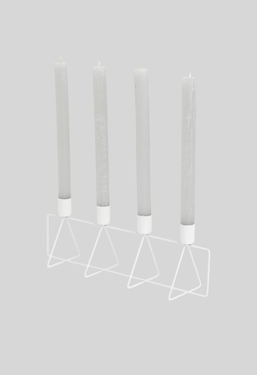 Present Time - Candle holder 4 in a row - white 
