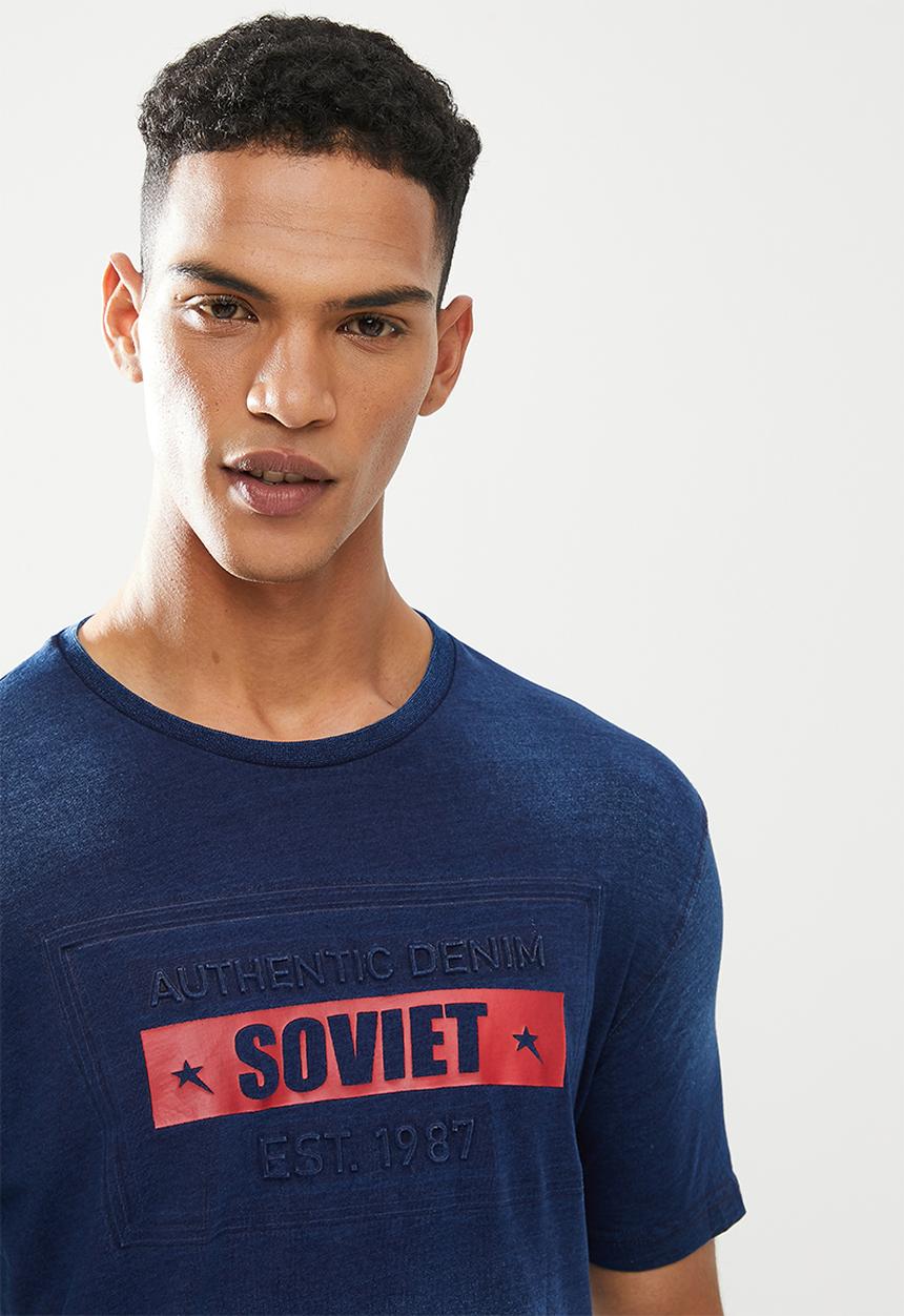 SOVIET - M matic short sleeve fashion tee  - navy