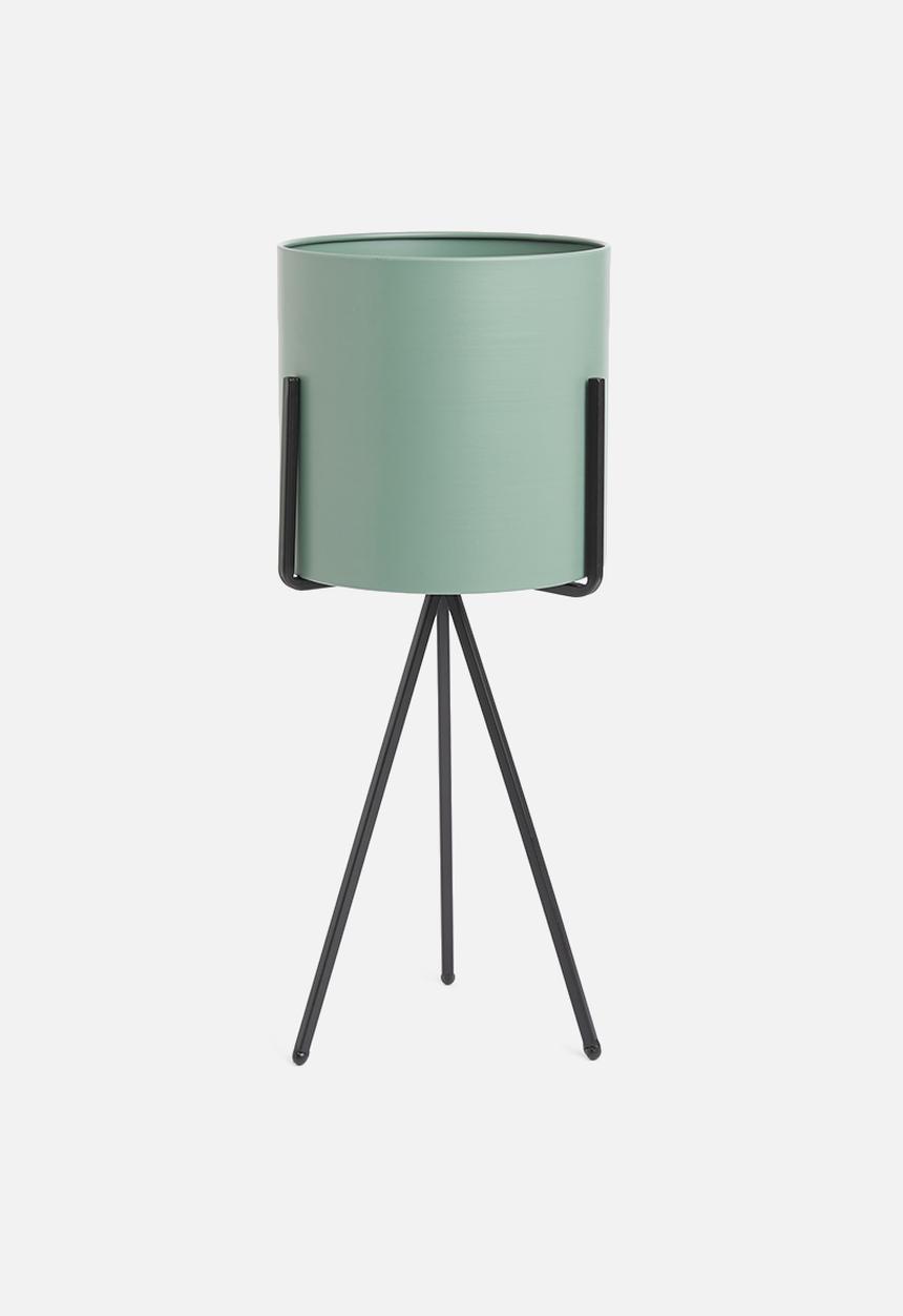 Present Time - XL pedestal plant pot set - jungle green