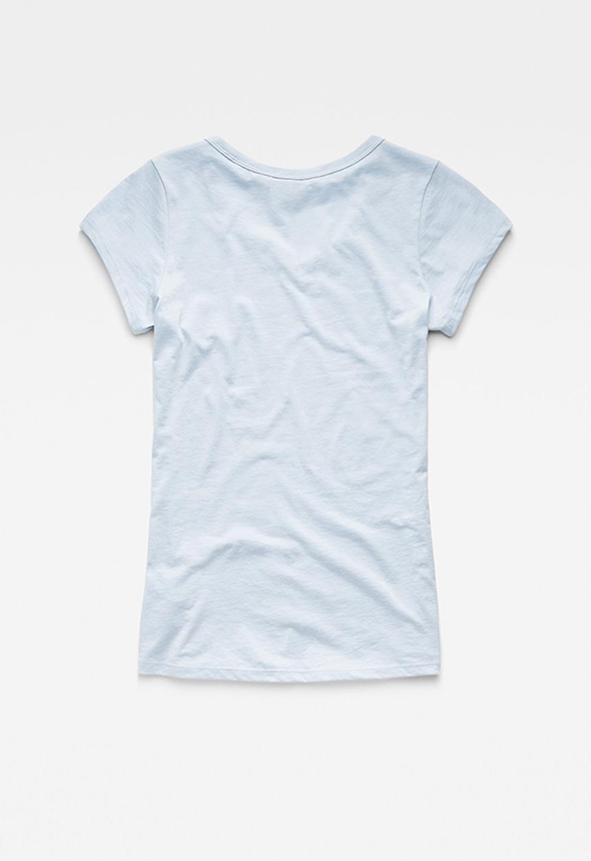 G-STAR - Eyben slim v t short sleeve - dk laundry blue