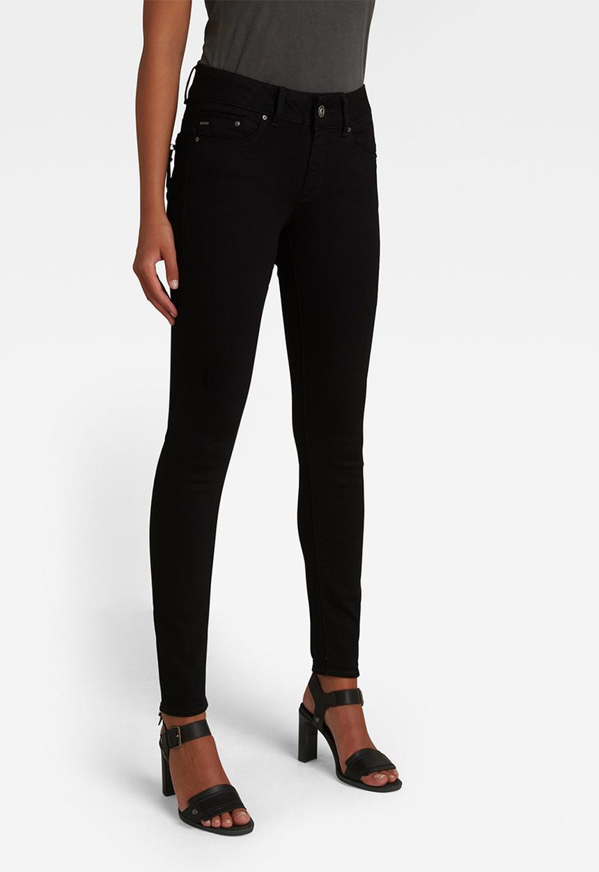 G-STAR - Midge cody mid skinny - pitch black