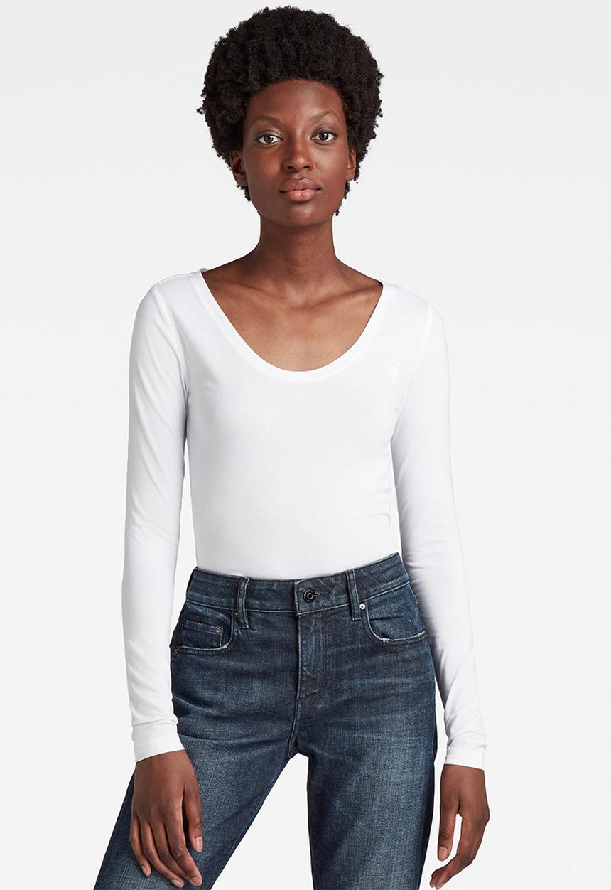 G-STAR - Base r t long sleeve - white