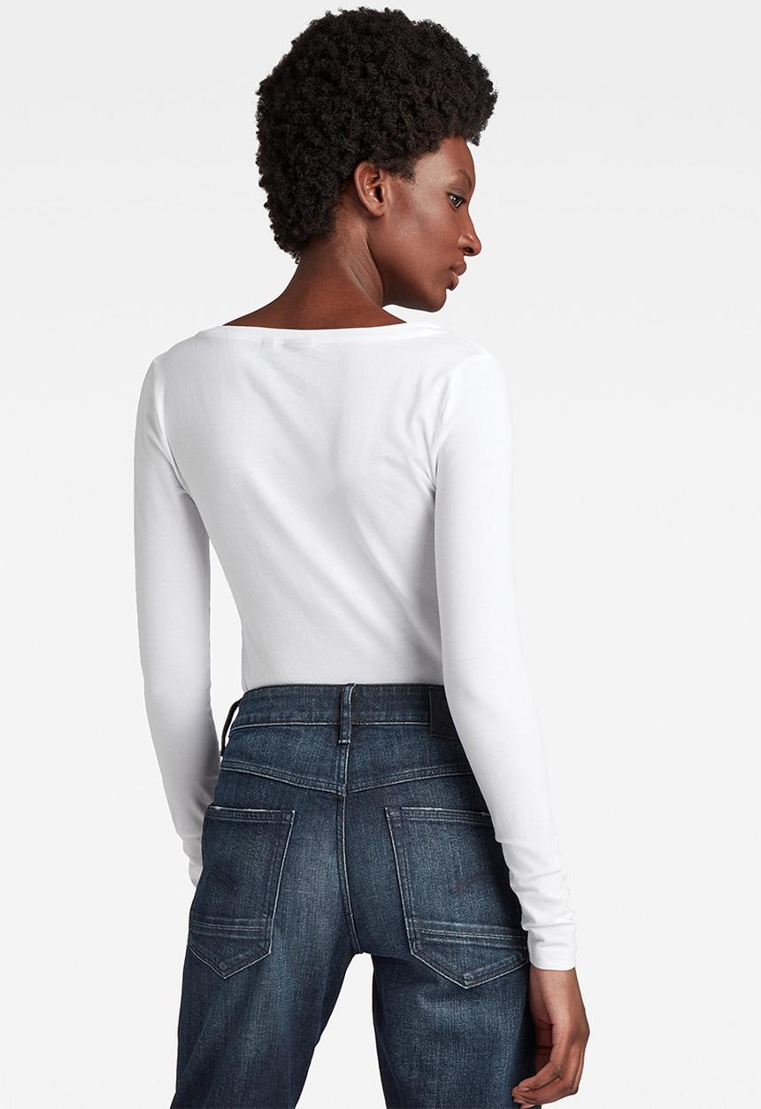 G-STAR - Base r t long sleeve - white