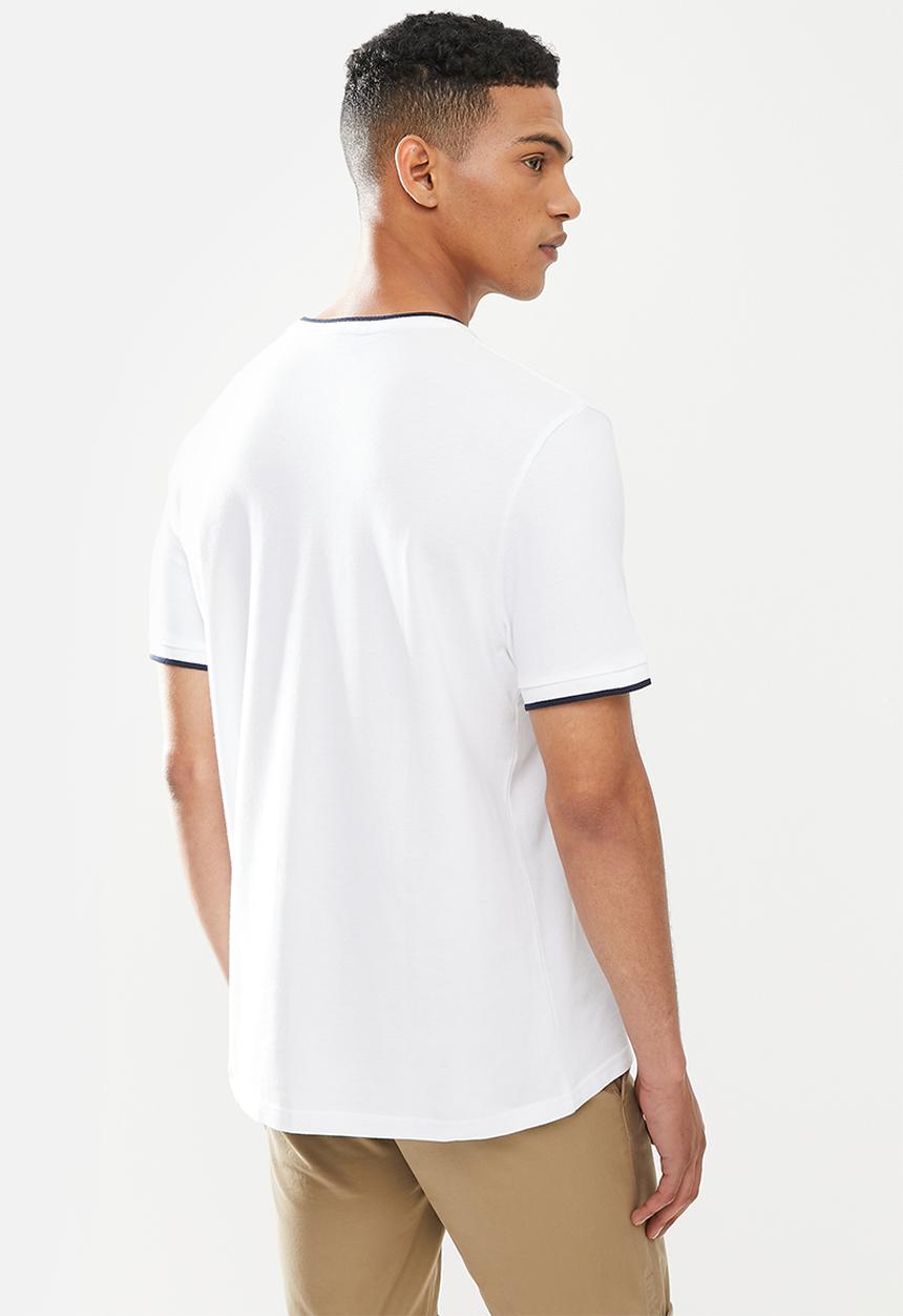 Ben Sherman - Pique crew - white