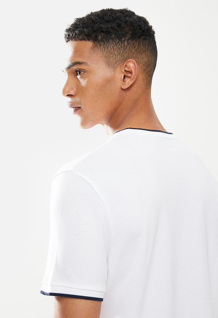 Ben Sherman - Pique crew - white