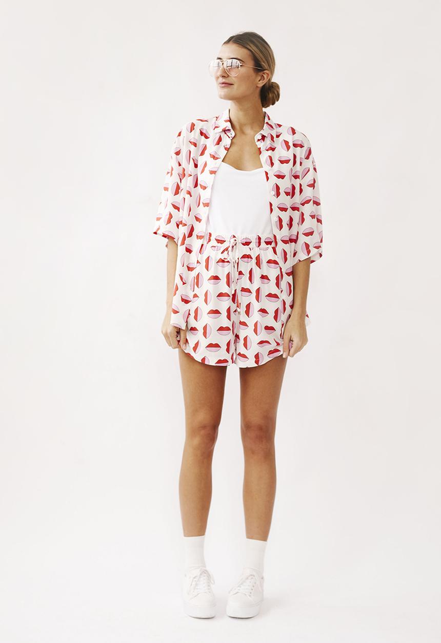Me&B - Drawstring elasticated summer short - multi 