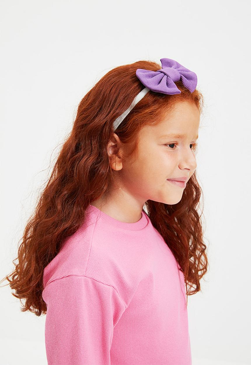 Trendyol - 2pk bow headband - pink & lilac