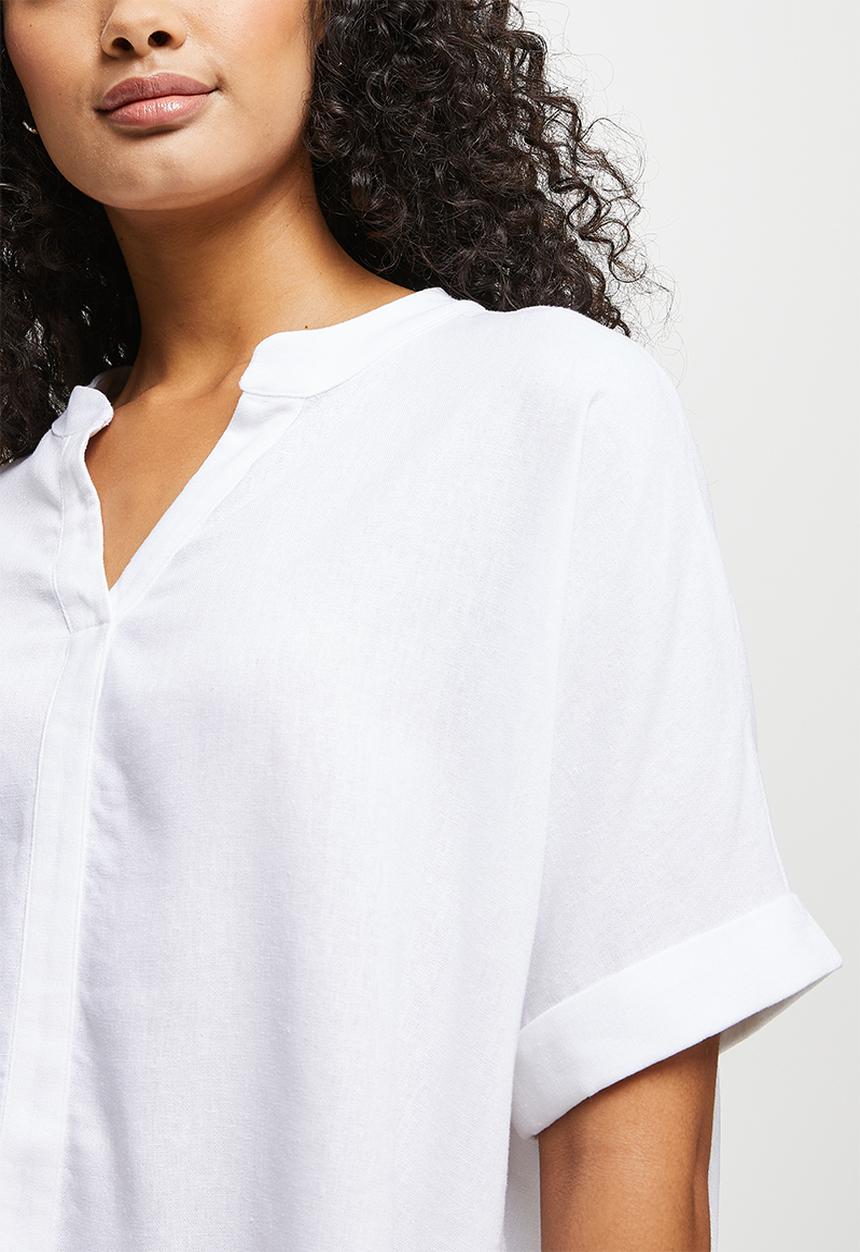 edit - Linen oversized boxy - milk