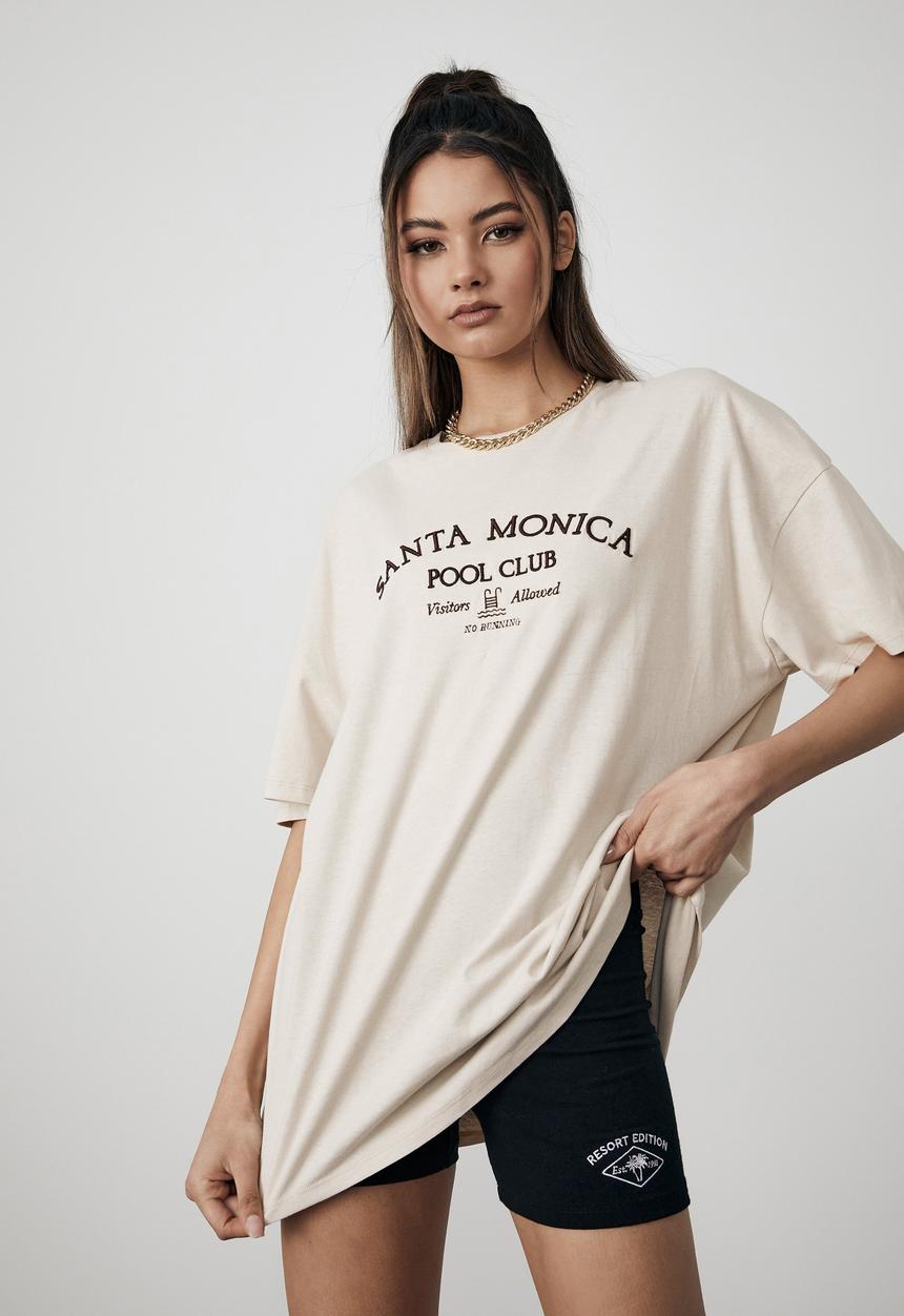 Factorie - Original relaxed graphic tee - light stone