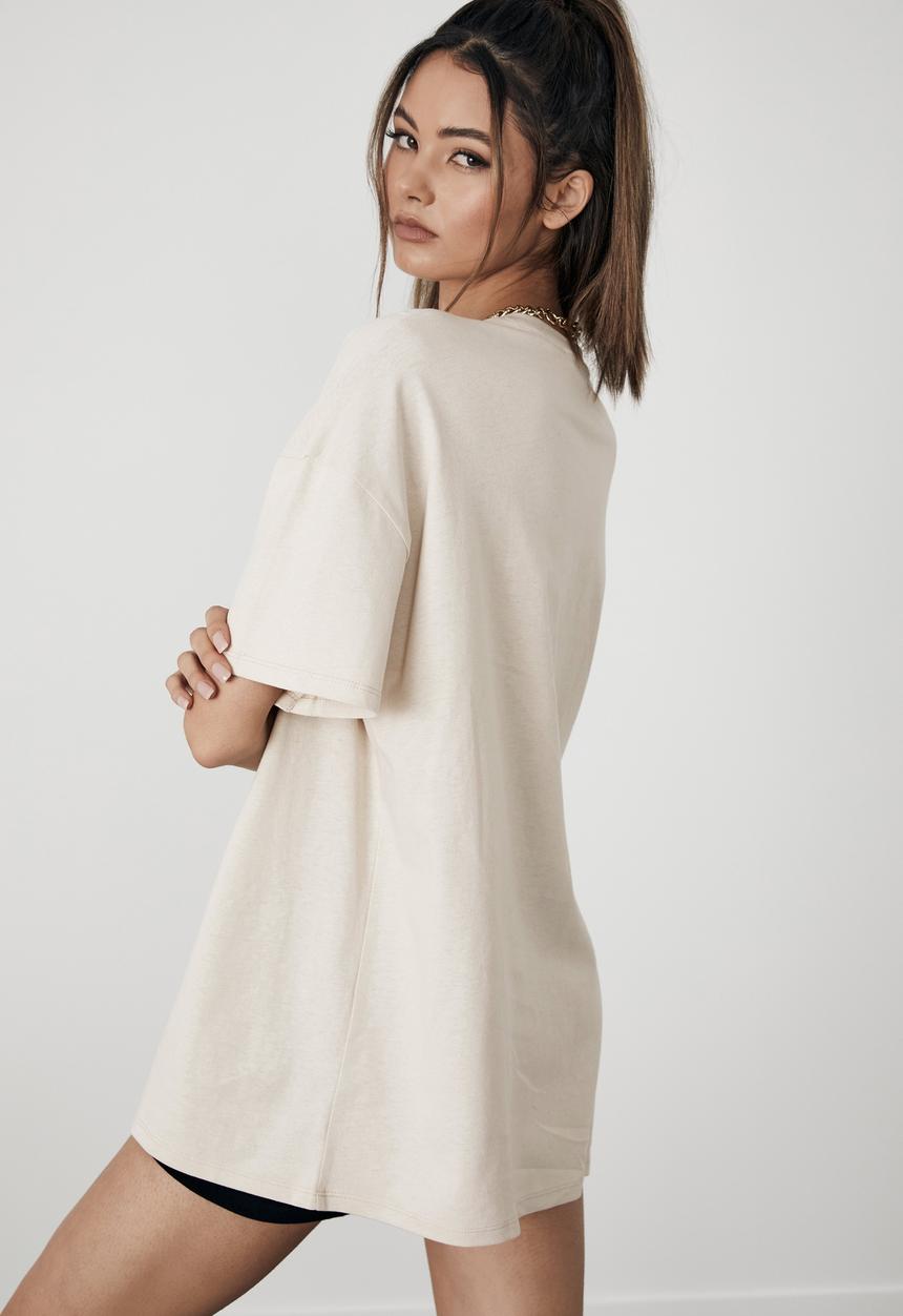 Factorie - Original relaxed graphic tee - light stone