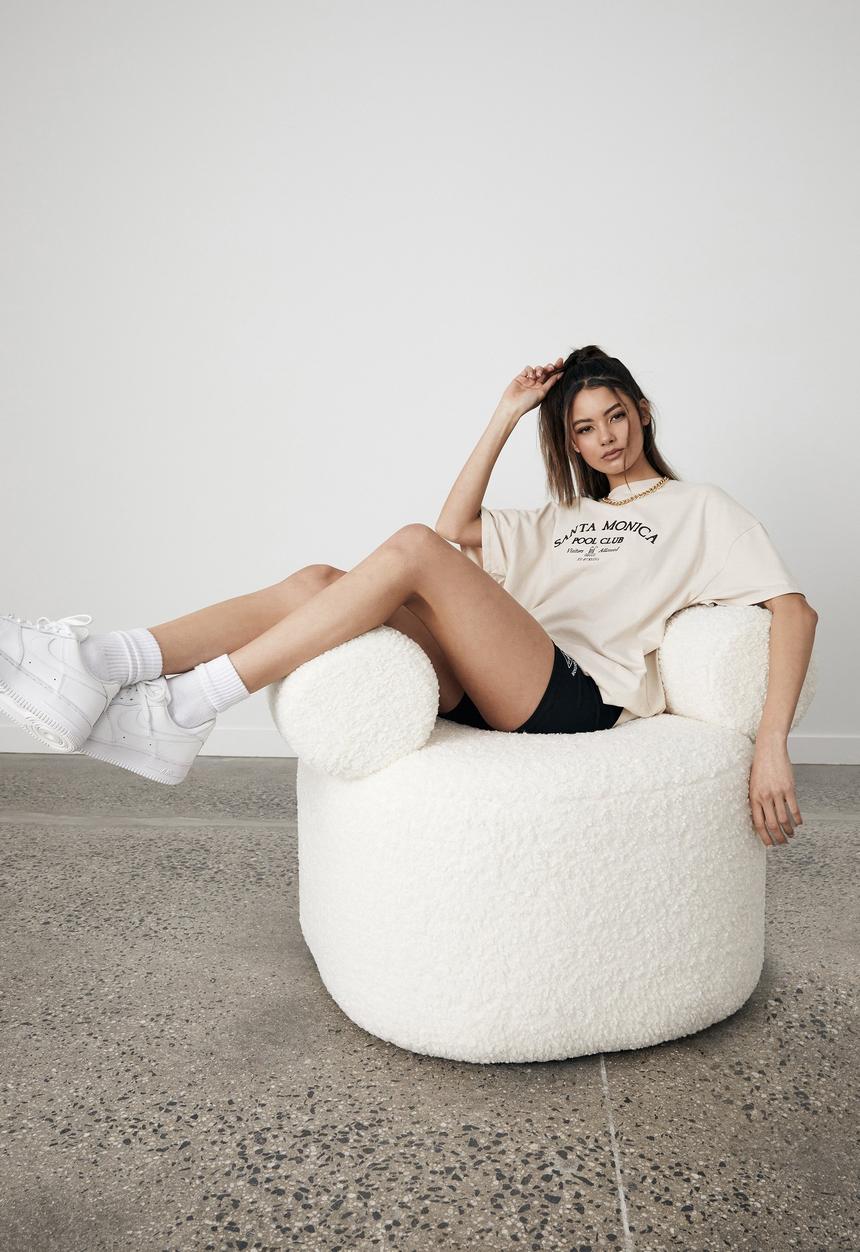 Factorie - Original relaxed graphic tee - light stone