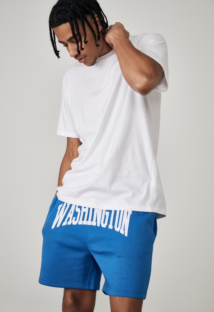 Factorie - Graphic track short - cobalt