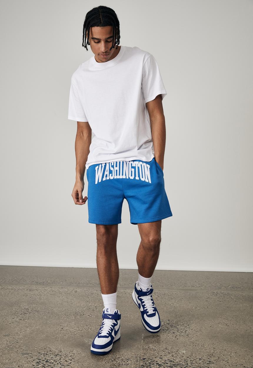 Factorie - Graphic track short - cobalt