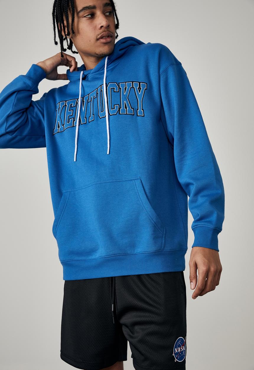 Factorie - Oversized graphic hoodie - cobalt