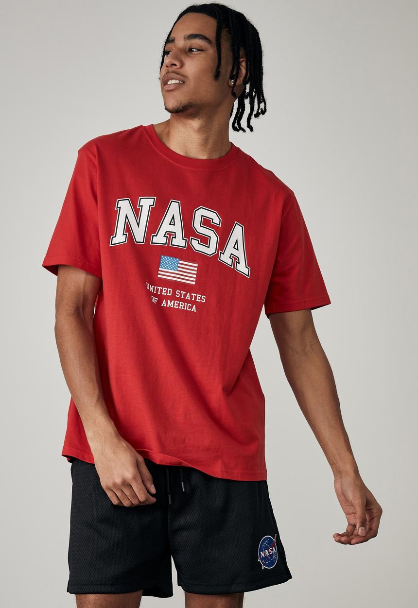 Factorie - Regular nasa T-shirt - red