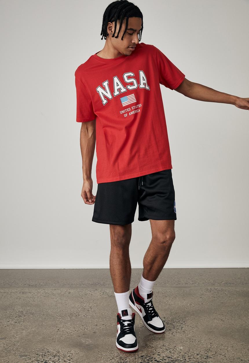 Factorie - Regular nasa T-shirt - red