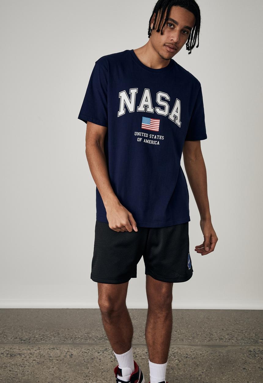 Factorie - Regular nasa T-shirt - navy