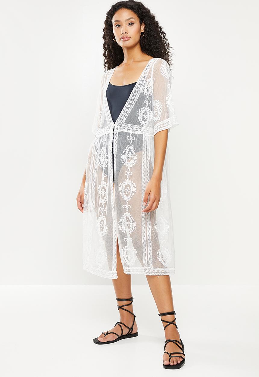 dailyfriday - Tie front kaftan - white