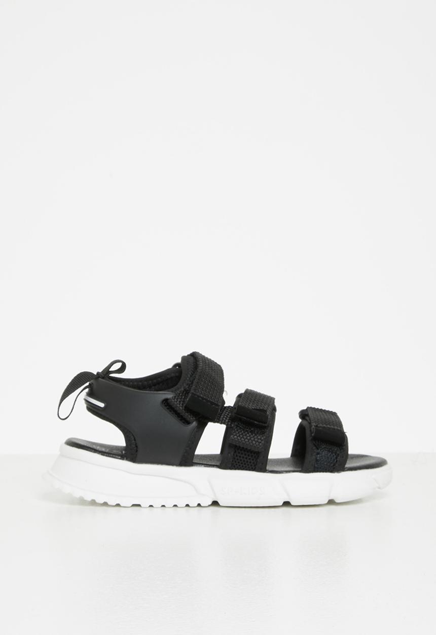 Pop Candy - Boys velcro strap sandals - black