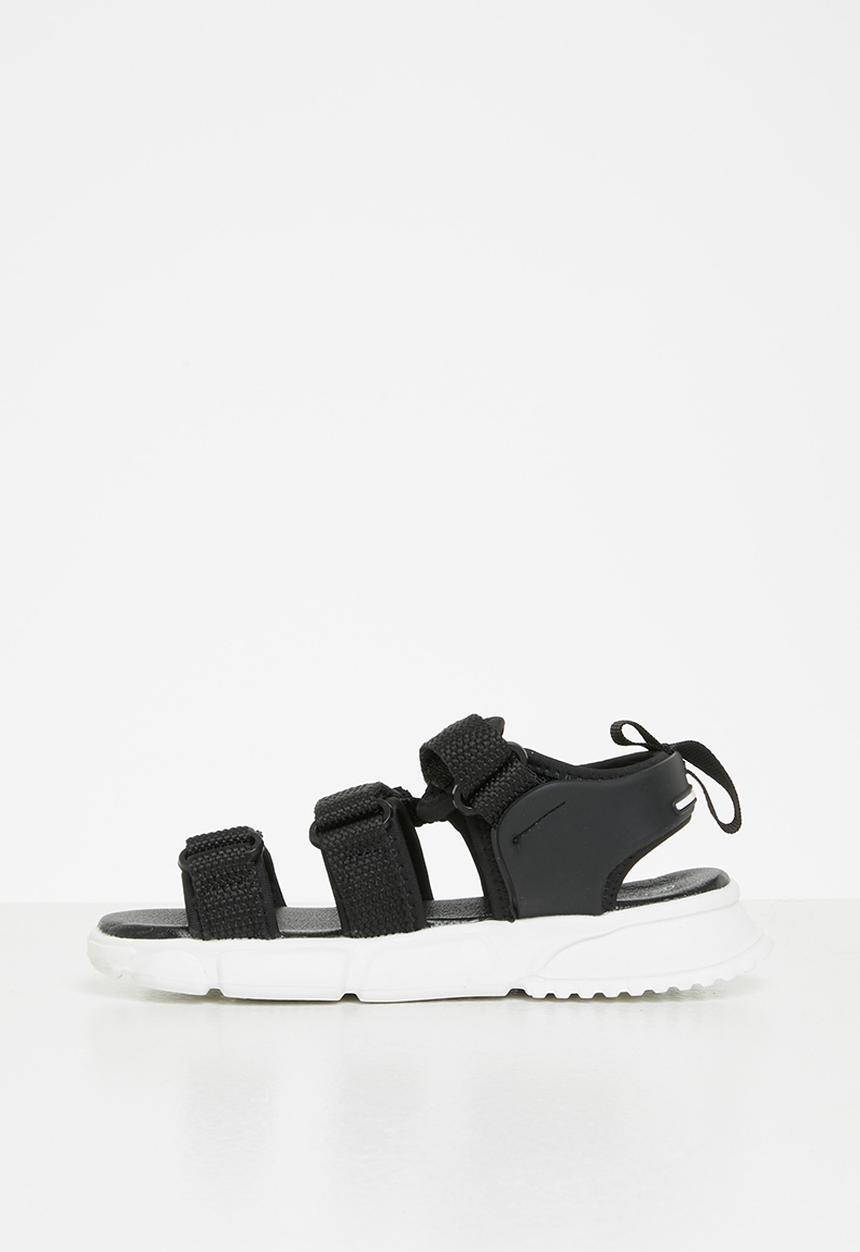 Pop Candy - Boys velcro strap sandals - black