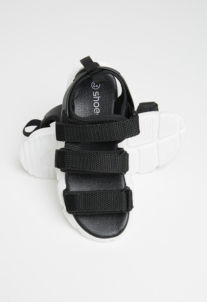 Pop Candy - Boys velcro strap sandals - black