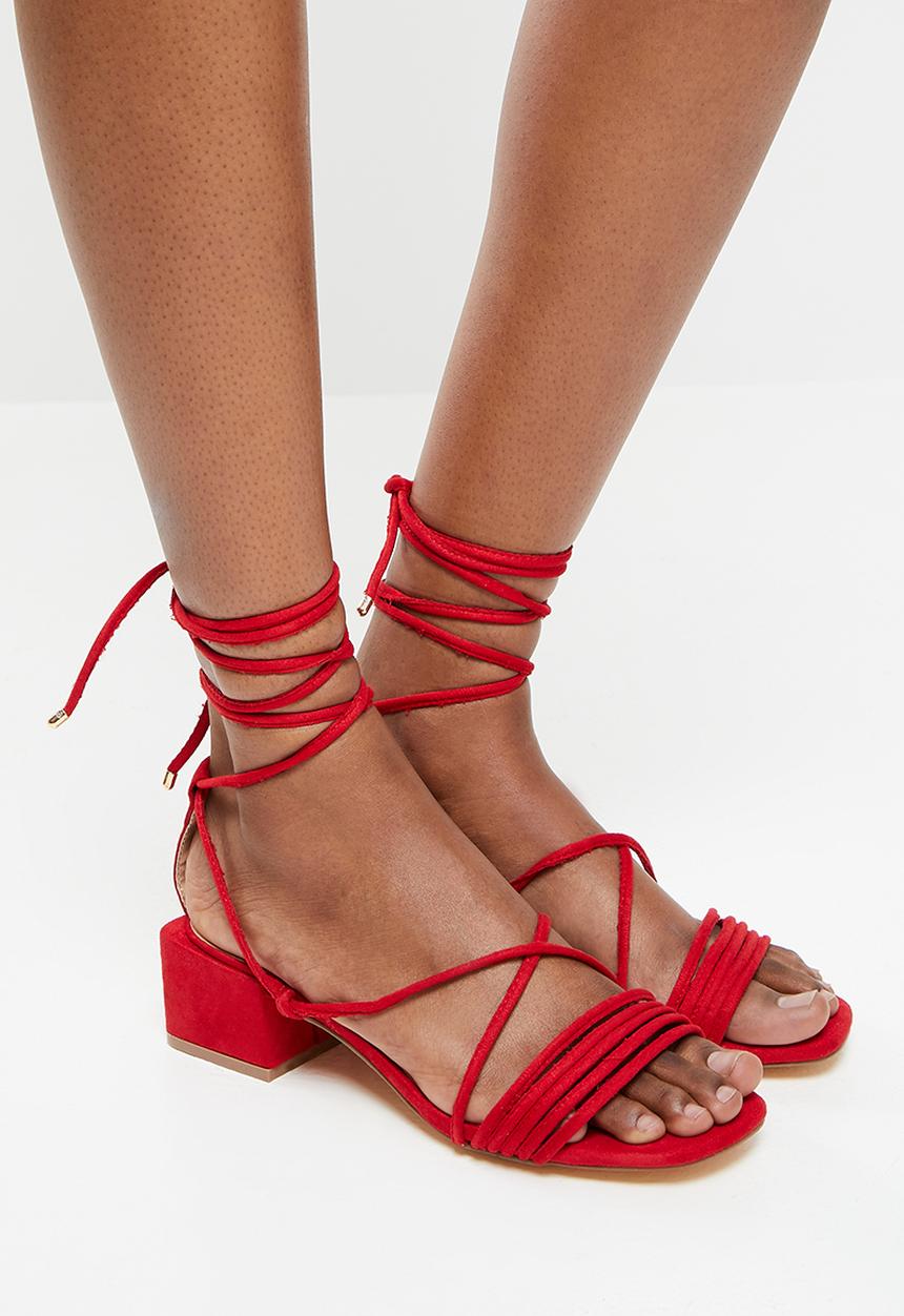Madison® - Carla strappy block heel - red