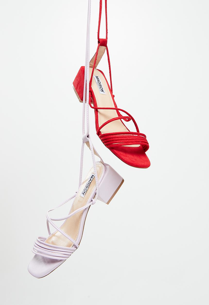Madison® - Carla strappy block heel - red